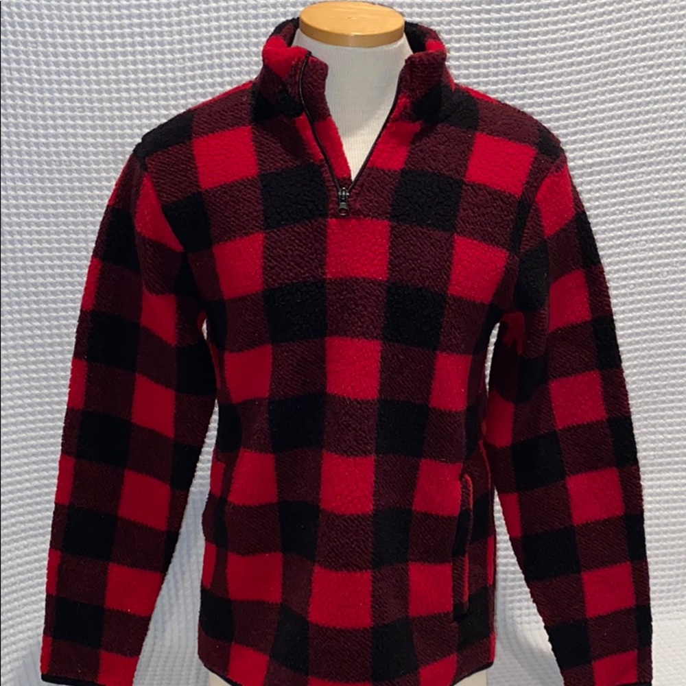 Buffalo 🦬 plaid Sherpa pullover 1/4 zip